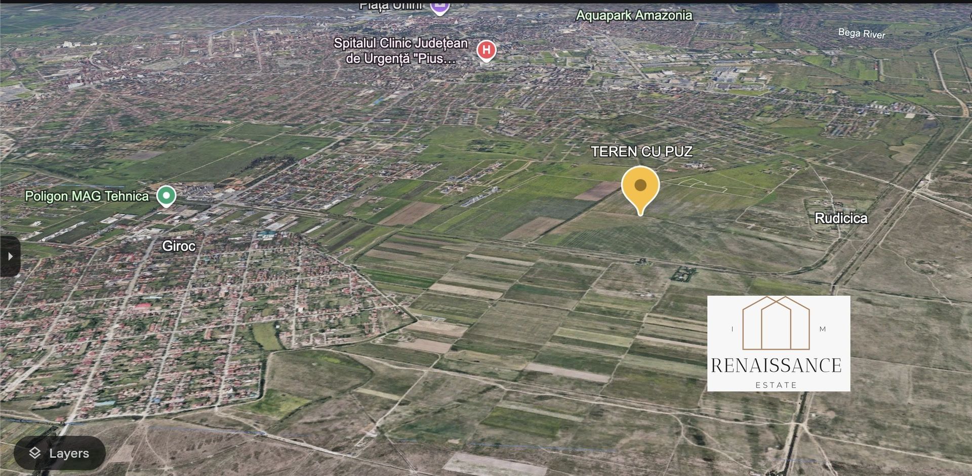 Giroc Teren 31 Hectare cu PUZ | Destinatie Mixta - Blocuri max P+5+R - Poză 2