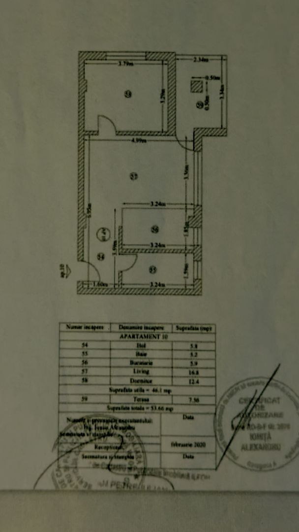 2 camere de vanzare Magurele | Varteju | Bloc nou | Ilfov - Schiță 12