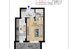 Garsoniera decomandata Theodor Pallady Direct Dezvoltator - Poză 1