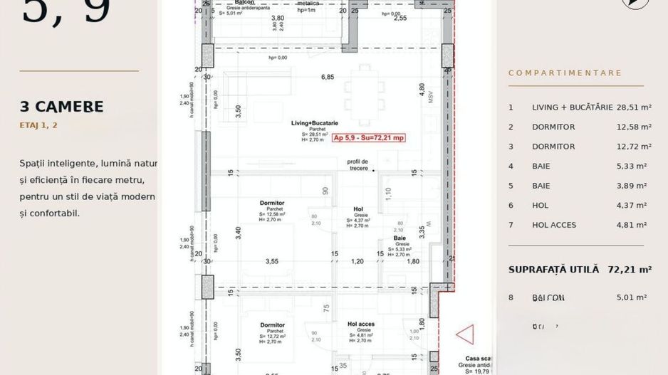 Soarelui – Braytim | Proiect Nou | Lift | Apartamente & S.A.D.-uri - Poză 16