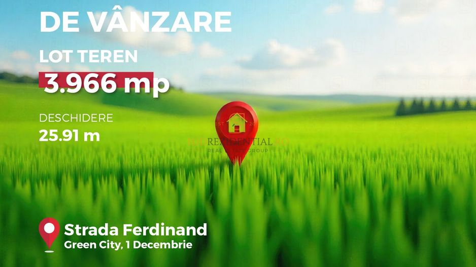 Teren intravilan, com.1 Decembrie, Ilfov, suprafata 3966 mp,Green City - Poză 1