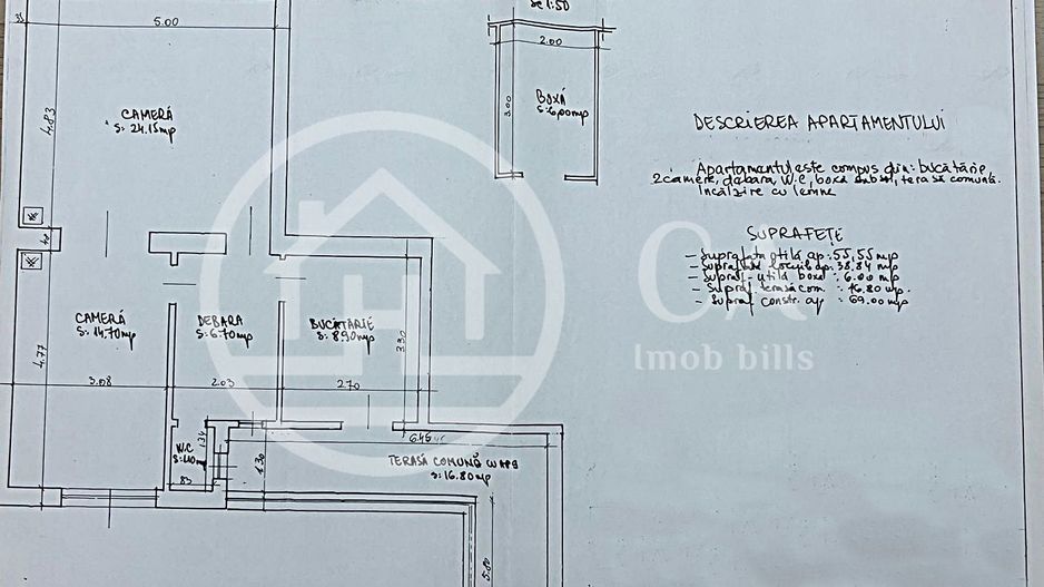 Apartament cu 2 camere de vanzare in zona Republicii, Central, Oradea - Schiță 14