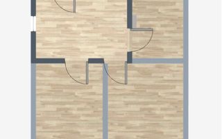 Apartament 2 camere decomandat | 33 mp | Circumvalațiunii - Gheorghe Lazăr - Schiță 7