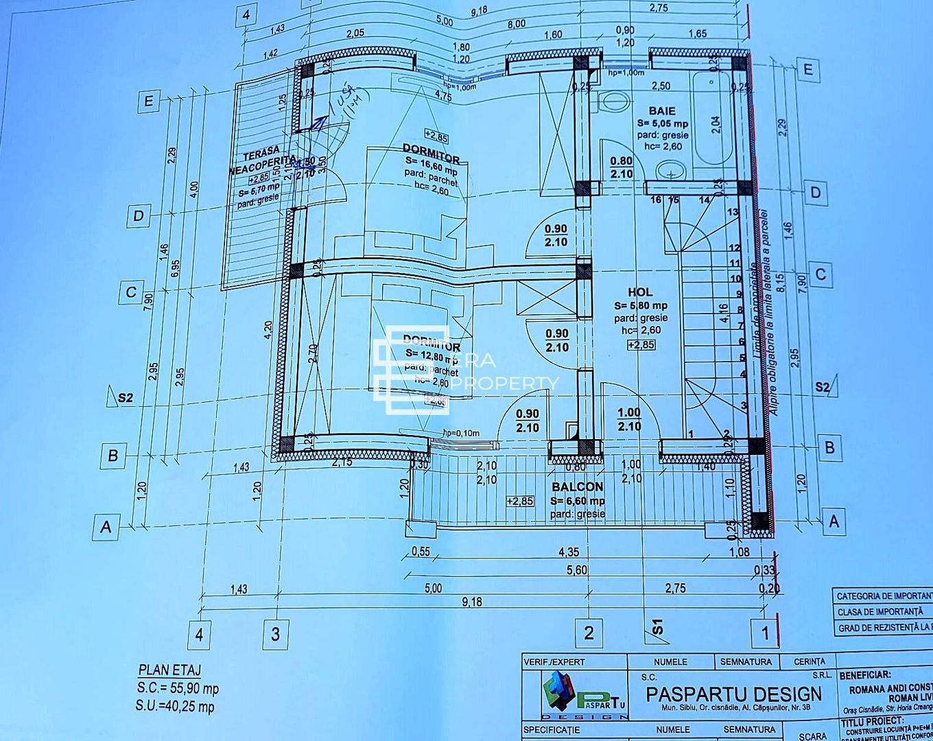 Casă modernă în Sibiu – etaj retras, terase -teren 213 mp - Schiță 6