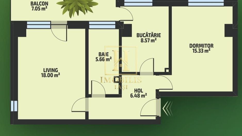 Apartament NOU 2 camere Dec 61 mp. Tatarasi 127660  euro - Poză 9