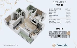 🔥 APARTAMENT 3 CAMERE | BLOC NOU | ZONA METROU BERCENI | 130.900 € - Poză 2