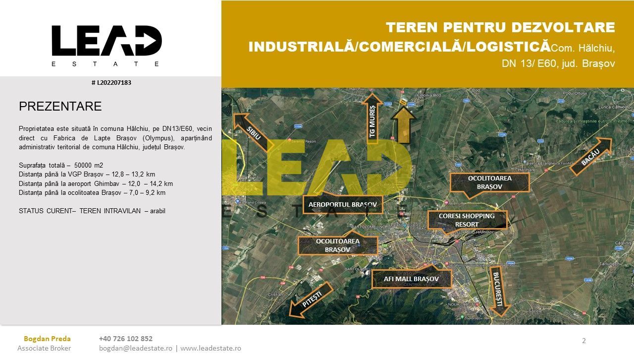 TEREN DEZVOLTARE INDUSTRIALĂ/COMERCIALĂ/LOGISTICĂ - Poză 2