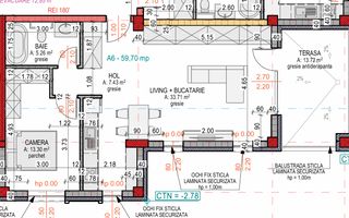 2 camere | 59,70 mp utili | Terasă 13,72 mp | Terra Gardens - Poză 3