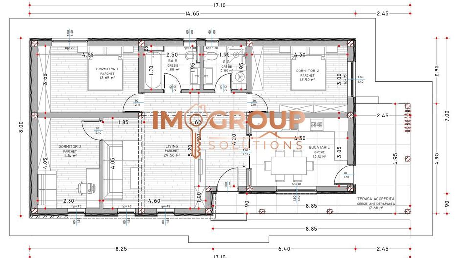 CASA INDIVIDUALA PLAN PARTER - 128 MP - VOROVESTI - Poză 10