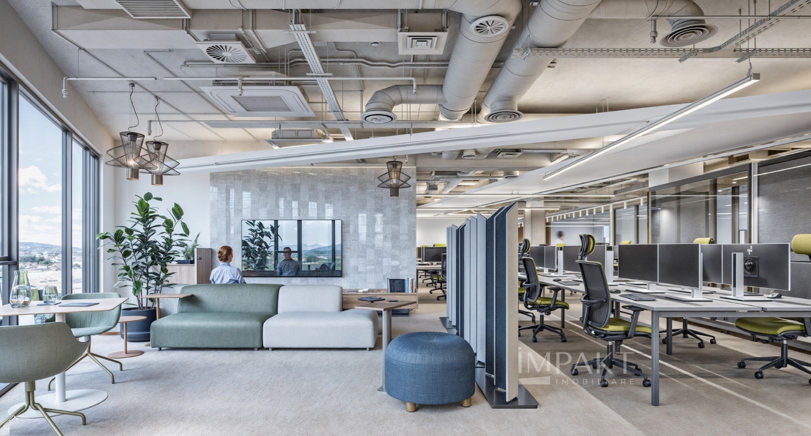 Spatiu birouri  1320 m2 finisat Europa - Poză 16