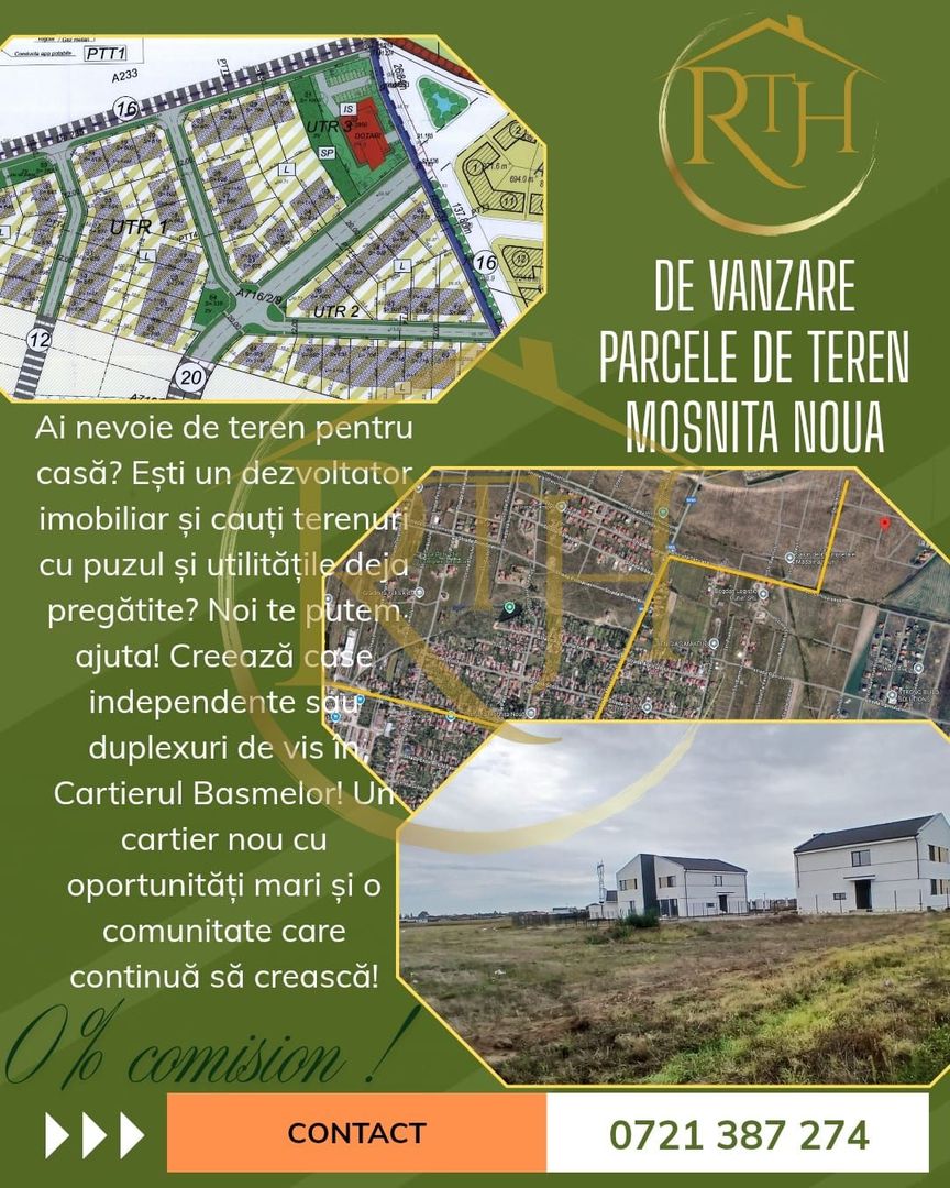 Oferim parcele de vânzare în cartier nou din Moșnița Nouă - pentru dezvoltatori! - Poză 1