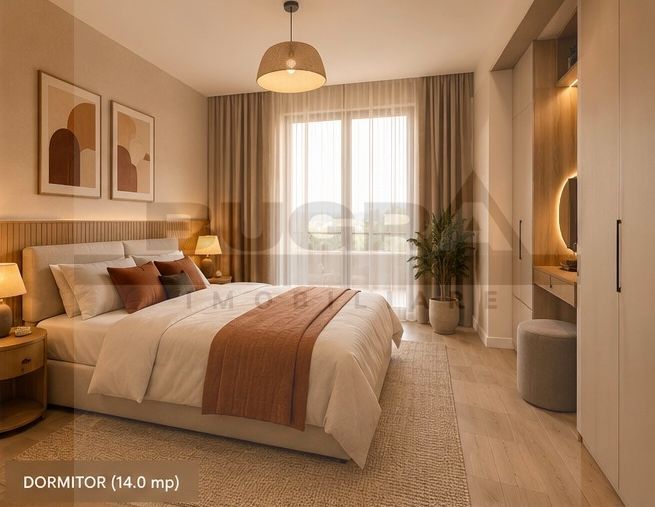 Apartament 2 camere, bloc nou, 52mp, terasa de 27mp, zona Golden Tulip - Poză 3