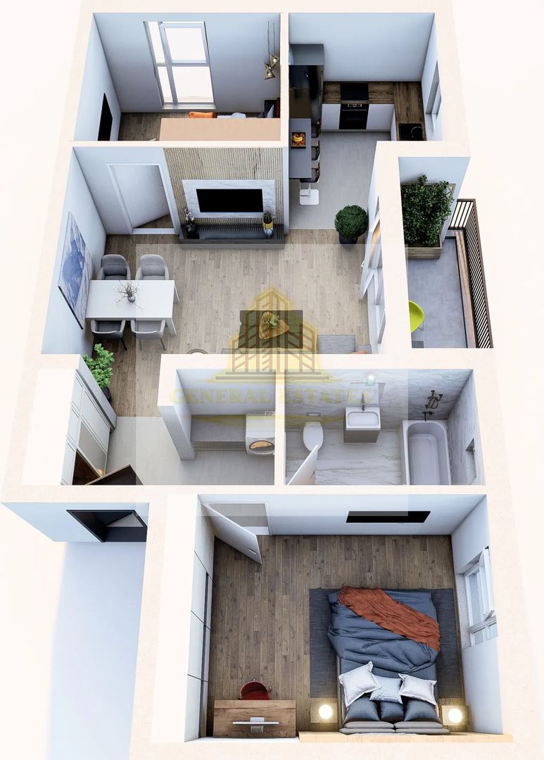 Apartament cu 3 Camere Complexul Residential Bule Residence Sanpetru - Poză 2