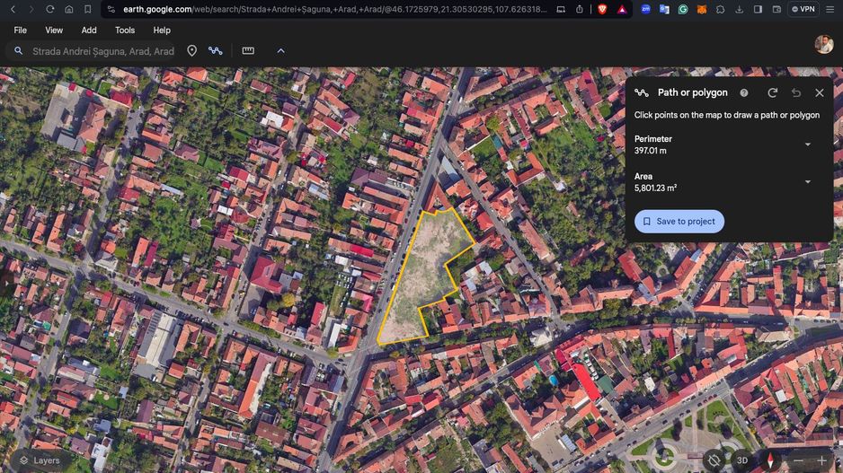 Teren intravilan Arad 5.801 mp str. Andrei Saguna - Poză 4
