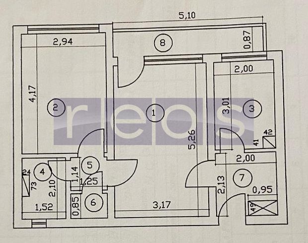 TEIUL DOAMNEI 2 CAMERE 49 MP | SEMIDECOMANDAT | 5 MINUTE DE PARCUL TEI - Schiță 6