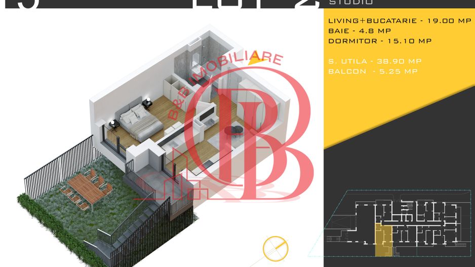 2 camere cu gradina Titan Pallady  Metrou Nicolae Teclu - Schiță 2