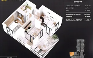 Spaiul Unirii APARTAMENT TIP STUDIO  - COMPLEX NOU - Poză 14