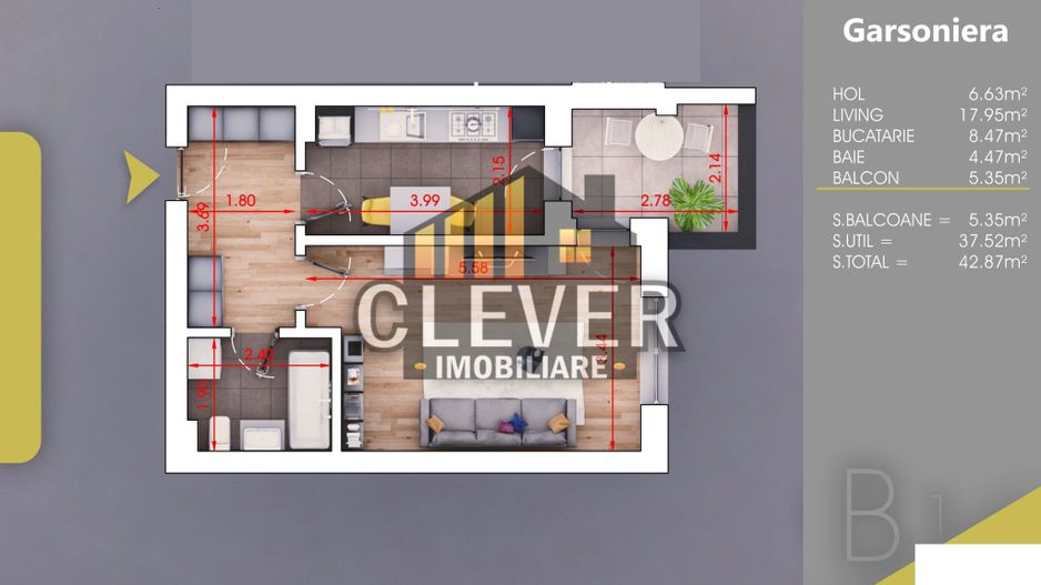 Garsoniera moderna de inchiriat, Parcare – Pallady / Drumul Gura Calitei - Schiță 10