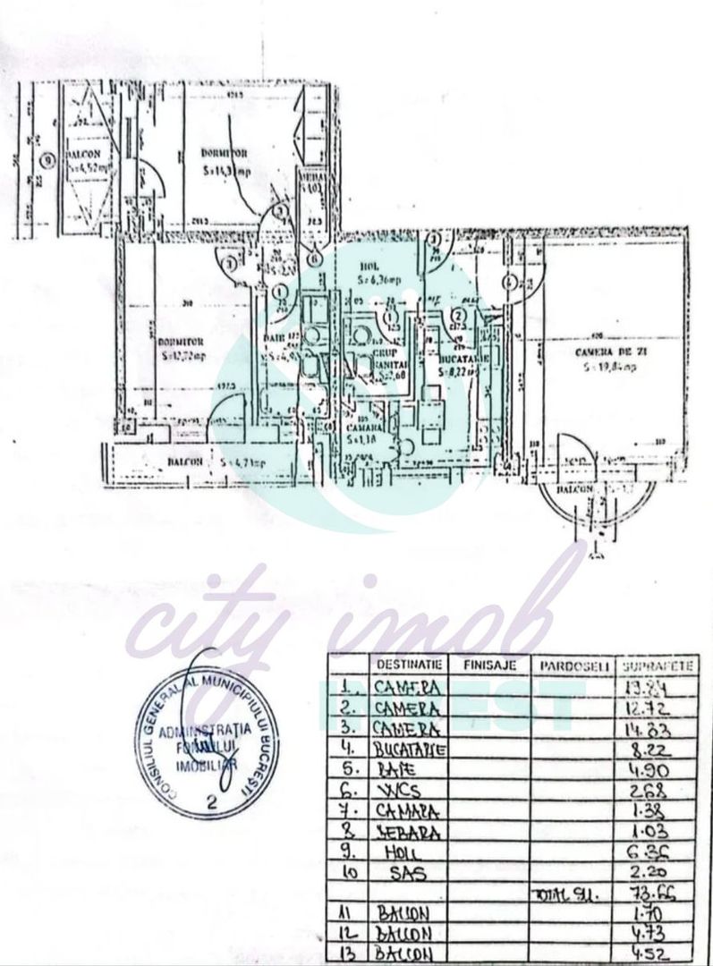3 camere decomandat | Bloc 2002 | 85 mp | Piața Sudului - Poză 3
