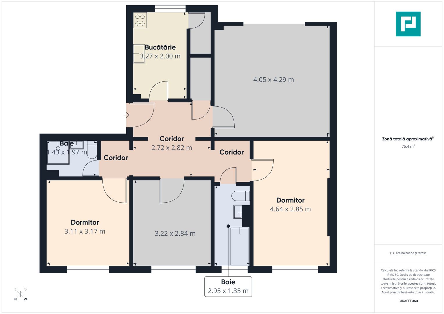 Apartament spațios cu 4 camere în Vlaicu - Poză 8