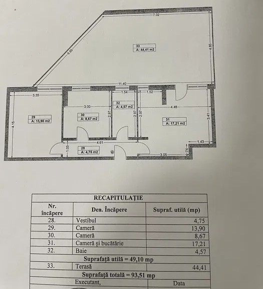 Apartament 3 camere LUICA 94 MP - Poză 8