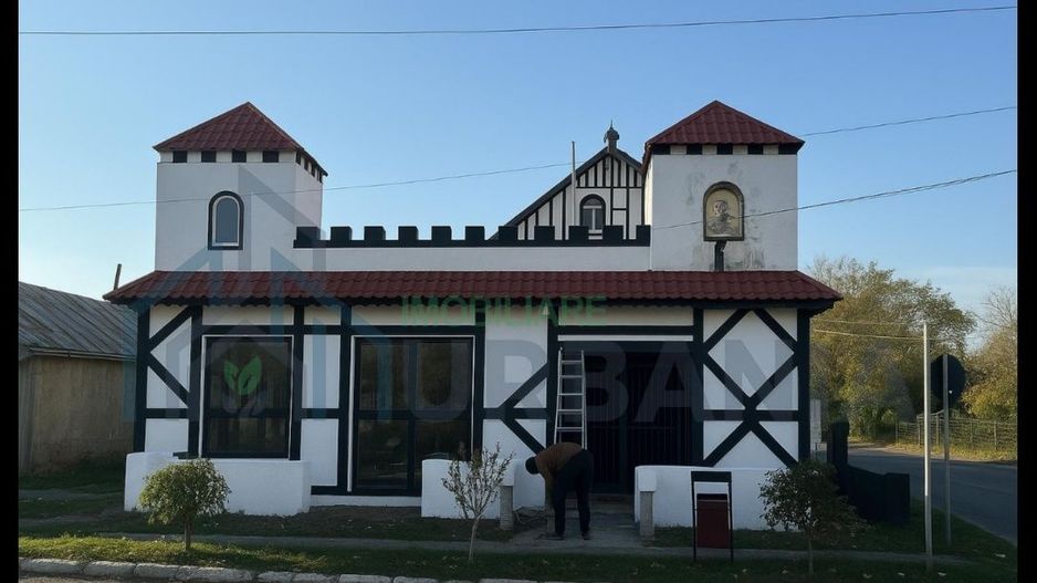 Casă de vânzare și spațiu comercial în Bivolari, centrul satului, la 36 km de Iași - Poză 1