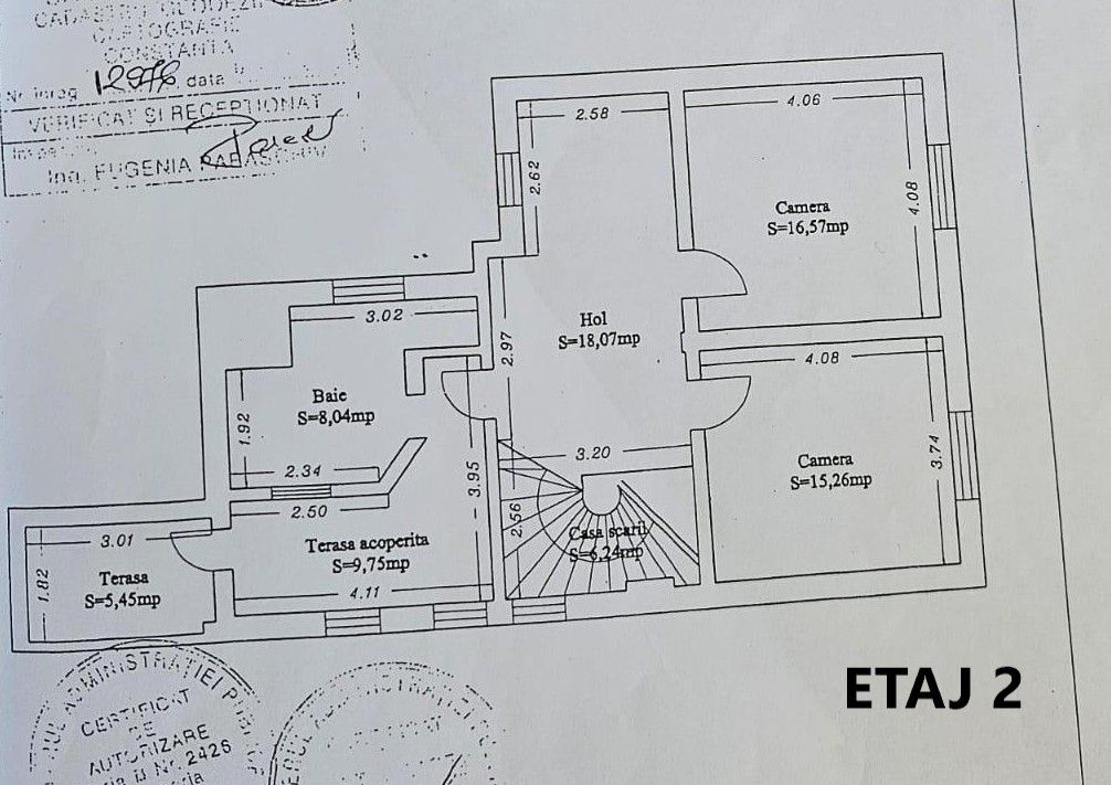 Apartament 3 camere tip duplex | 167 mp | Ultracentral | Plaja Modern - Schiță 15
