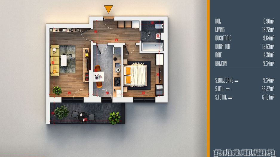 Oferta Lansare 2 camere proiect nou Pallady - Schiță 6