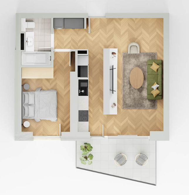 apartament 2 camera lakefield A4.2 - Schiță 1