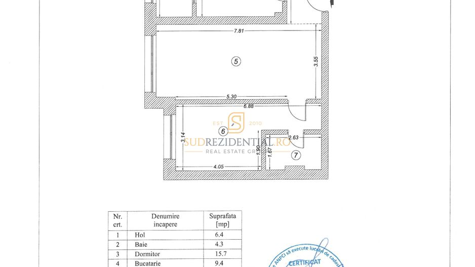 3 camere spațios | 87,8 mp | 2 băi | Grand Arena - Schiță 12