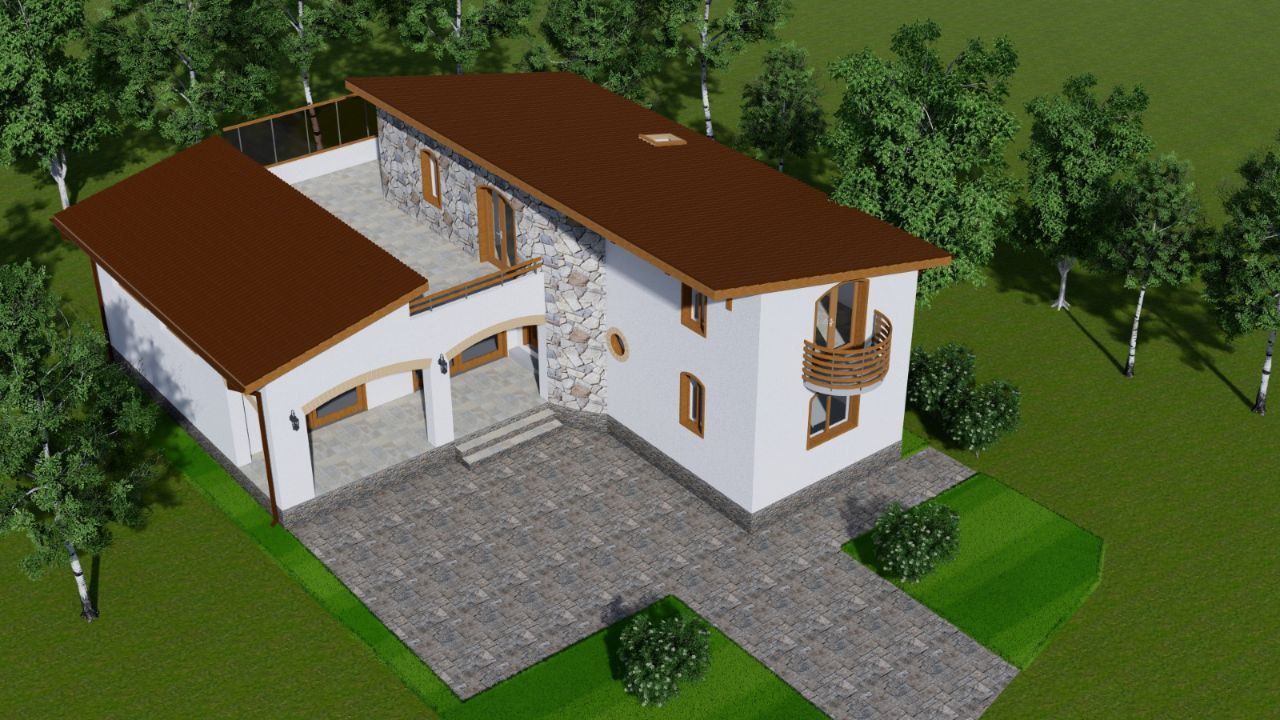 Proiect casă cu mansardă în construcție Micălaca - Poză 1