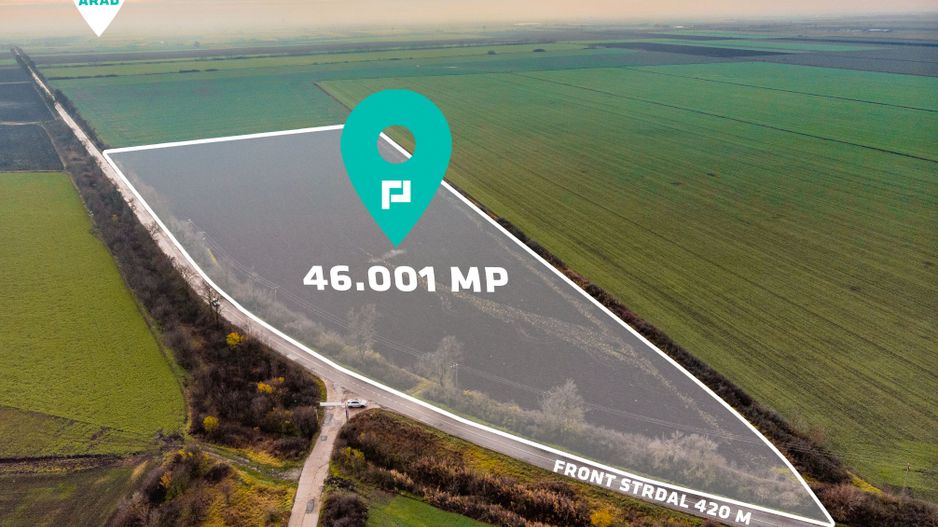 Teren la sosea cu 420 m front stradal - Poză 1