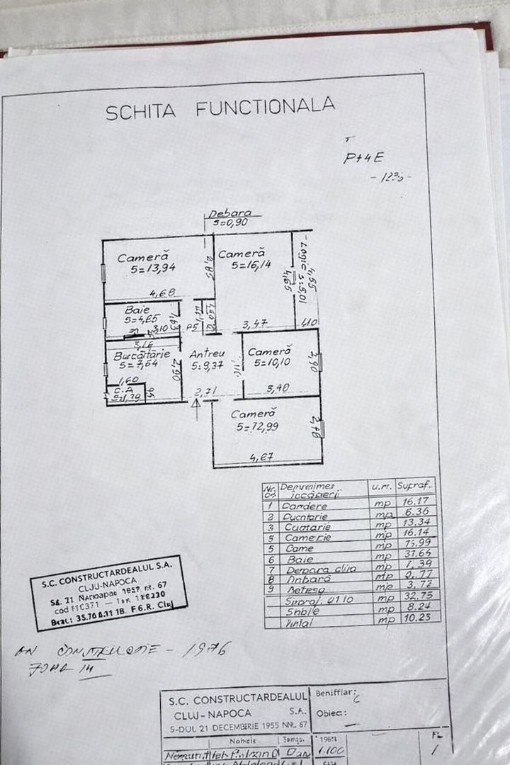 Apartament 4 camere etaj 3 din 4, 82mp Manastur - Poză 10