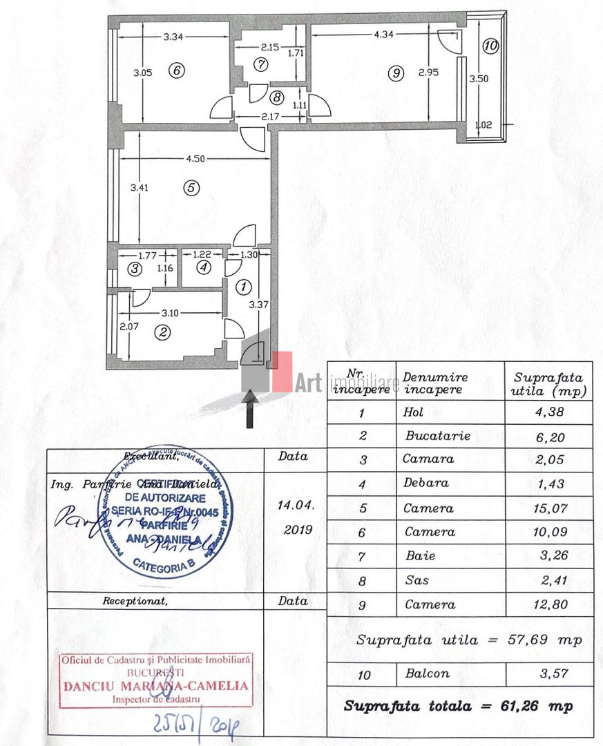 Apartament 3 camere | Obor/Stefan cel Mare - Schiță 4