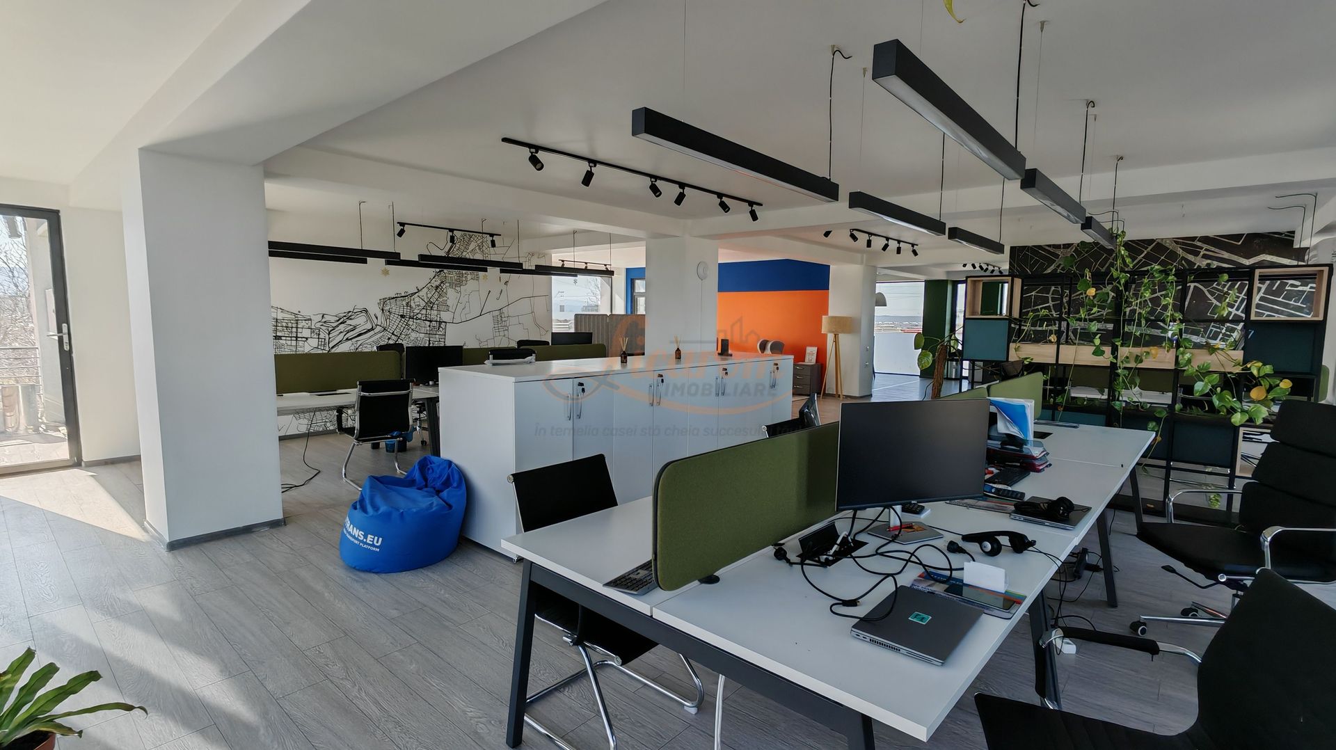 190 mp,Spatiu de Birouri/ Call Center/IT, Fitness,1980 euro/luna - Poză 5