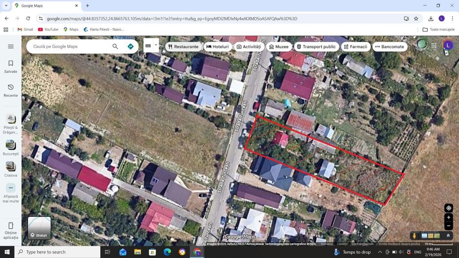 Teren 1053 mp cu deschidere 18 m – Războieni, str. Turcești - Poză 1