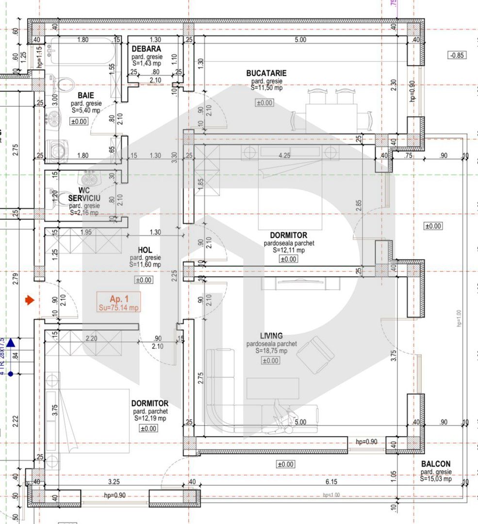Apartament 3 Camere La Cheie | 2 Dormitoare | SIBIU- Calea Gusteritei - Poză 2