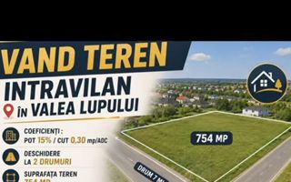 Teren intravilan de vânzare în Valea Lupului, Iași – 754 mp - Poză 1