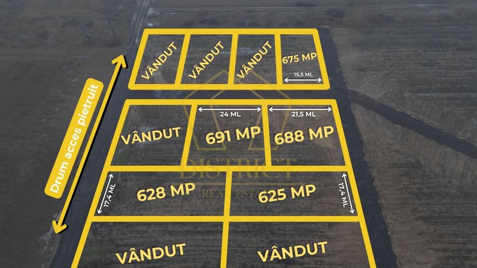 Parcele de teren duplex/individuala front 15.5-24ml | Mosnita Noua - Poză 1