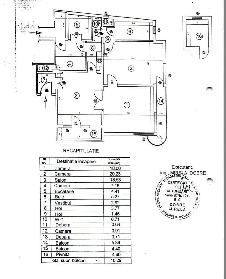 ETAJ INTREG 180 mp | BLOC FĂRĂ RISC | CENTRALĂ TERMICĂ | ZONA DACIA - EMINESCU - Schiță 8