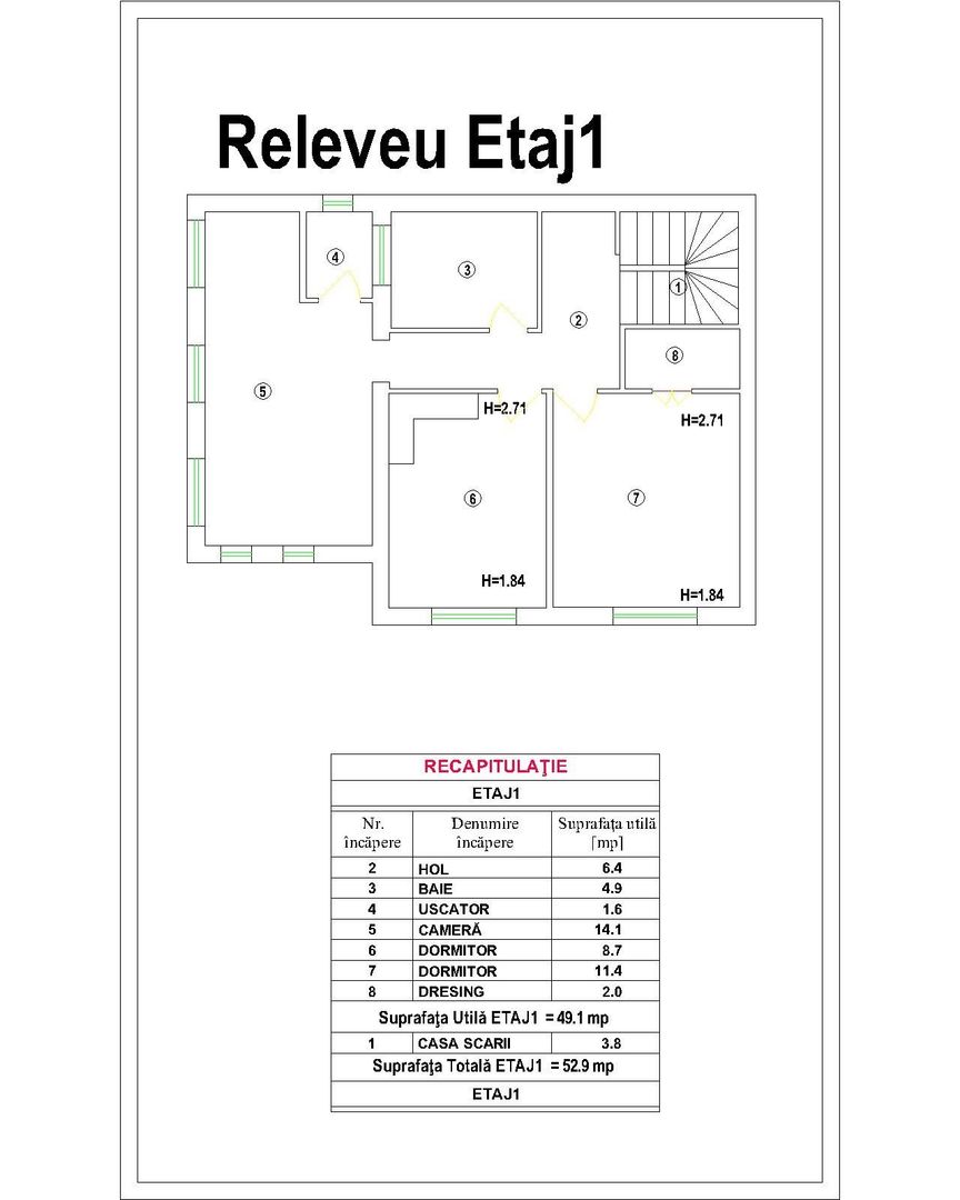 CASA COCHETA 4 CAMERE +LOC DE PARCARE || BANEASA - Schiță 28