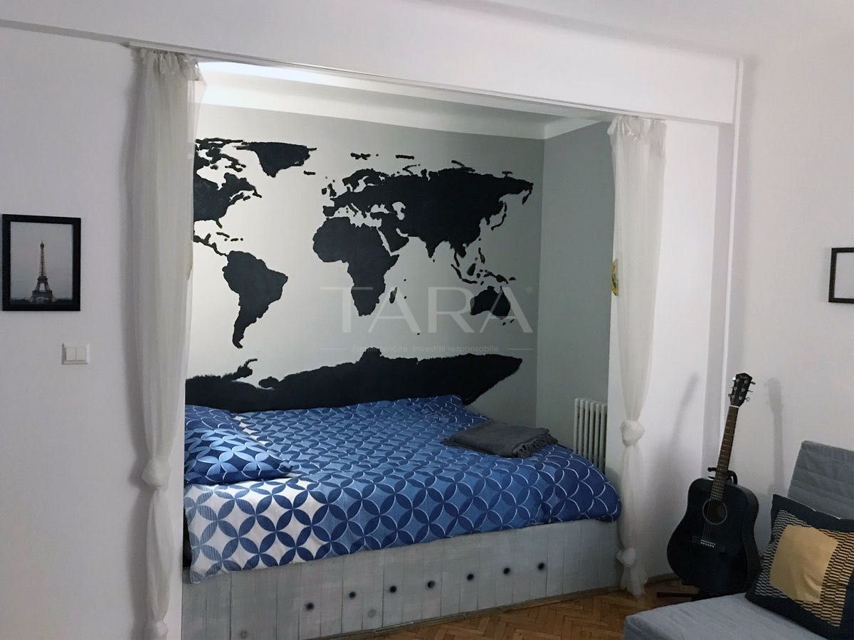Apartament 1 cameră, nișă de dormit, renovat, Facultatea de Litere. - Poză 2