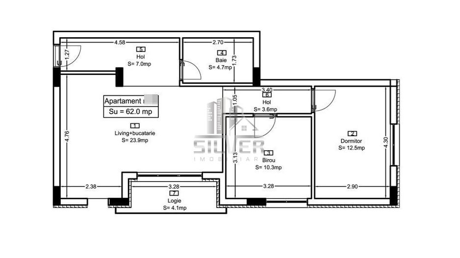 Apartament cu 3 camere finisat/62mp/imobil calitativ/CF. - Poză 2