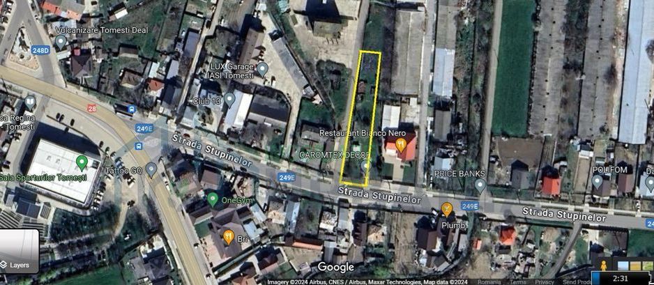 Teren de 1000 mp de închiriat, front stradal 23 ml, DJ 249E, la 50 ml de intersecția DN28 către Tutora, Tomesti - Poză 2