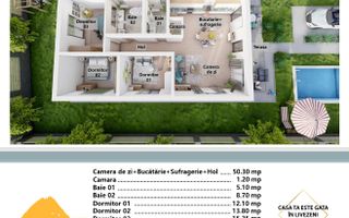 Casa la cheie 130mp 4 camere,2 băi,700mp teren,Livezeni - Poză 22
