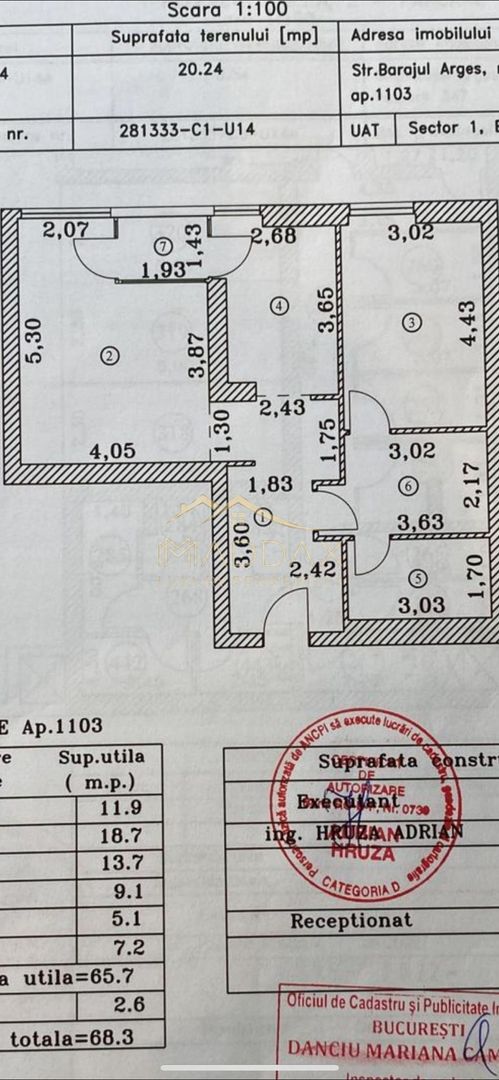 Apartament *3 camere* 70mp  | Herăstrău - Șoseaua Nordului - Schiță 11