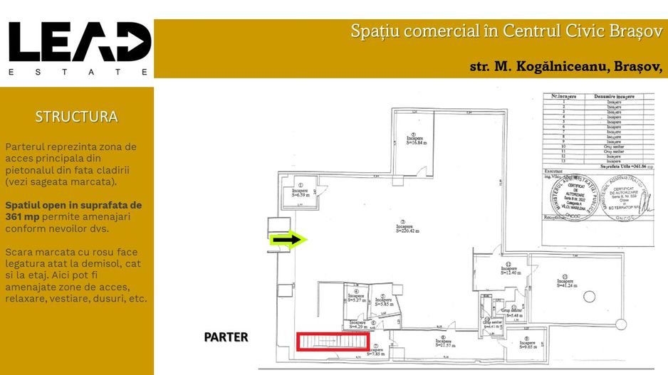 Spatiu comercial de inchiriat, 1974 mp utili, Centrul Civic Brasov! - Poză 4