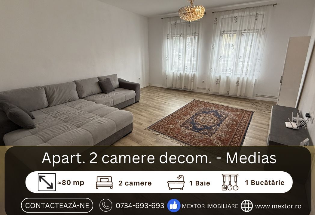 Apartament 2 camere, semi-central | renovat | Medias - Poză 1