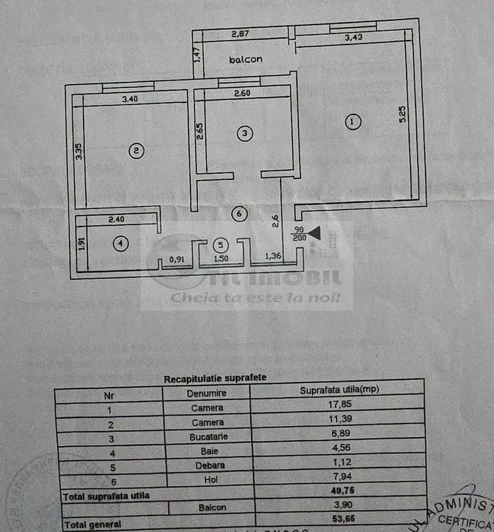 ✨ Apartament 2 camere Decomandat | 53 mp | Etaj 2 | Galata | 102.000 € - Poză 7