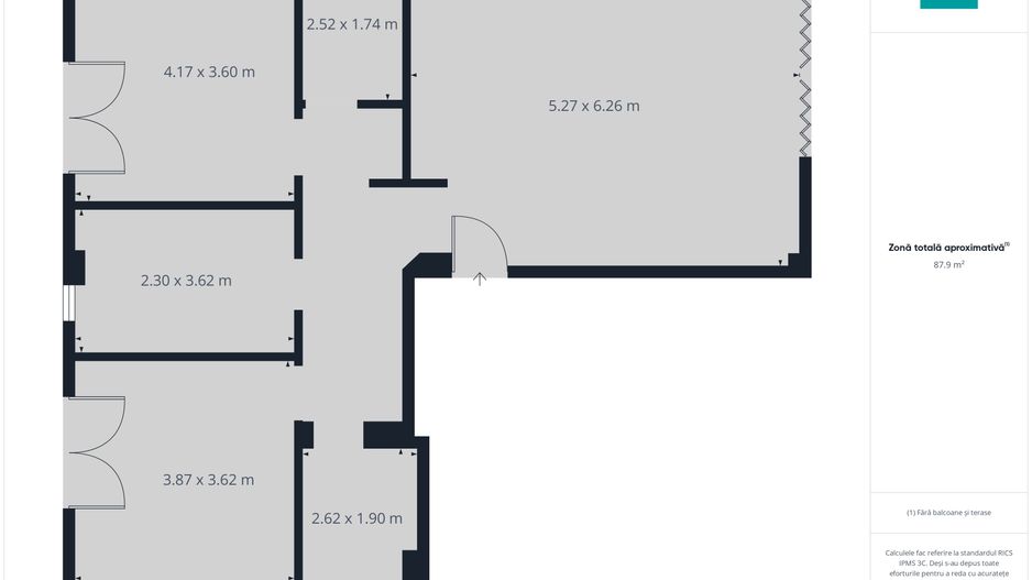 Apartament 3 camere, Iosia, 87.44 mp - Poză 5